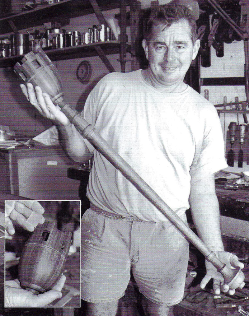 Geoff with the mace in progress 1995