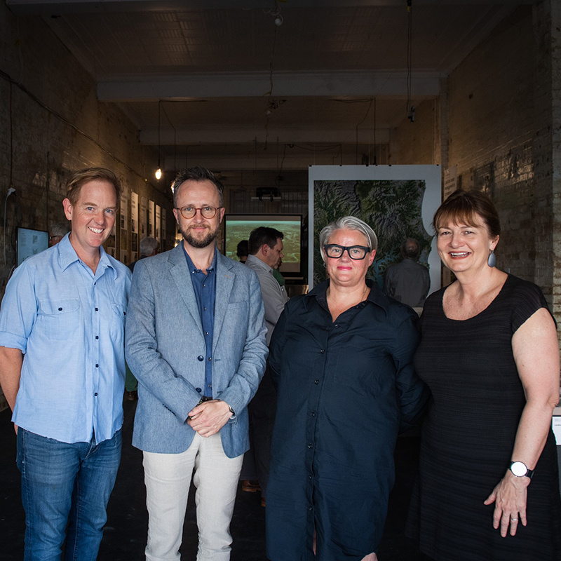 From left to right: Southern Cross graduate Dan Etheridge, Vice President (Engagement) Ben Roche, Deputy Vice Chancellor (Research and Academic Capability) Professor Mary Spongberg and UTS Dean Professor Elizabeth Mossop