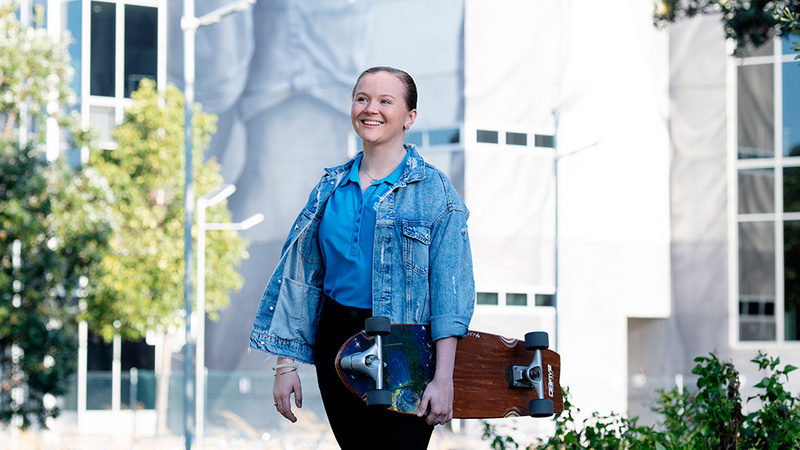 Scholarships - image shows student at Gold Coast campus
