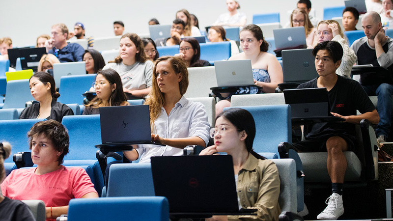 Group of students in lecture theatre