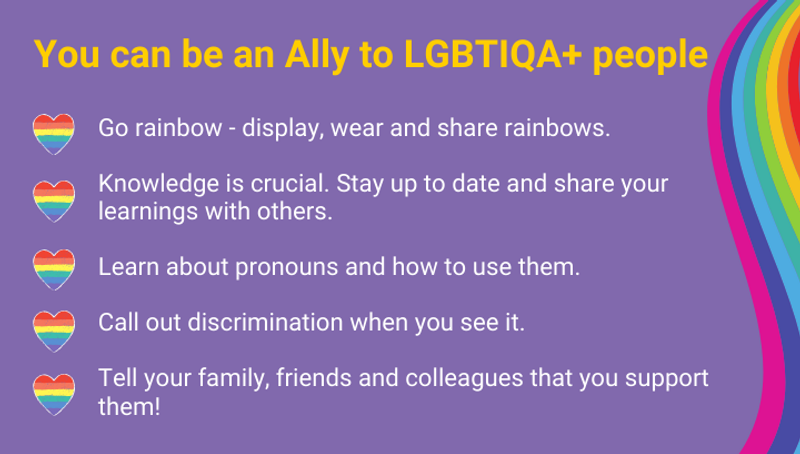 You can be an Ally to LGBTIQA+ people