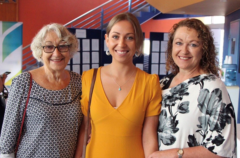Meg Saunders with her mother and grandmother