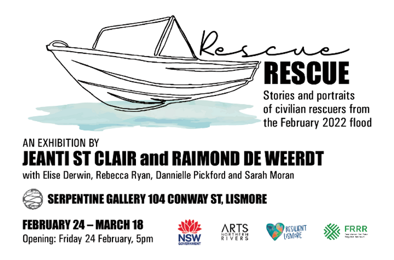 A poster promoting photography exhibition called Rescue