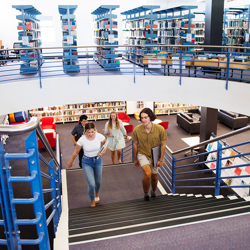 Students at Coffs Harbour campus library