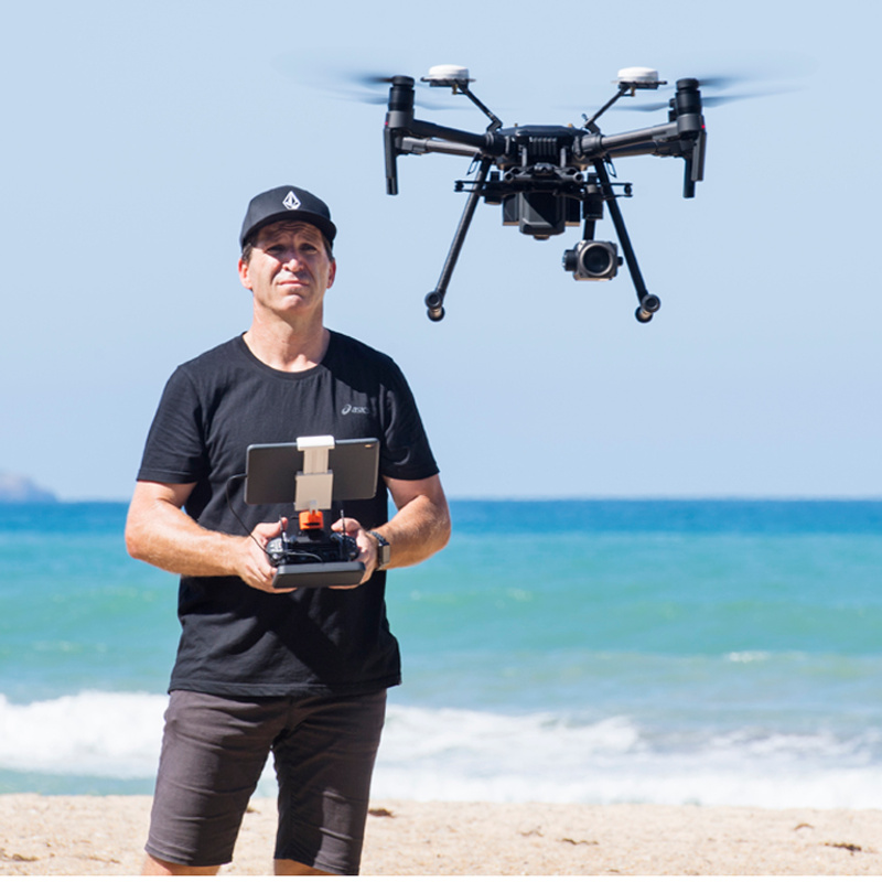 Brendan Kelaher with drone