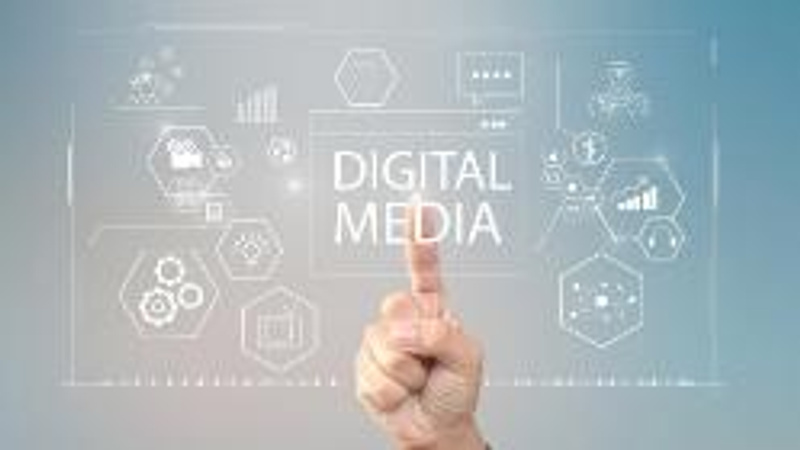 a finger pointing to touch digital media