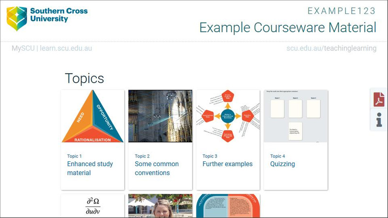 Screenshot of Example Course Material