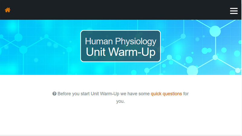 screenshot of Unit-Warm-up