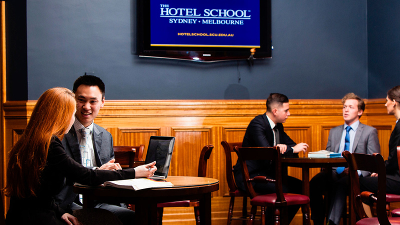 Students at the Hotel School